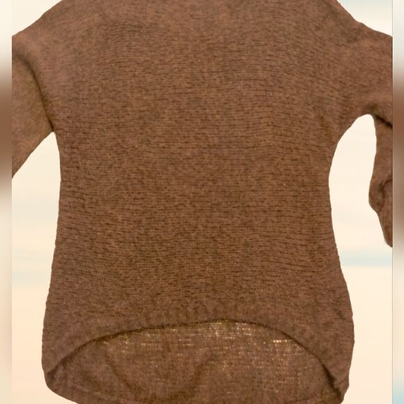 RUBBISH High Low Brown Crochet Sweater - Picture 5 of 6